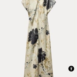 Brand new Satin effect midi Zara dress- worn once!